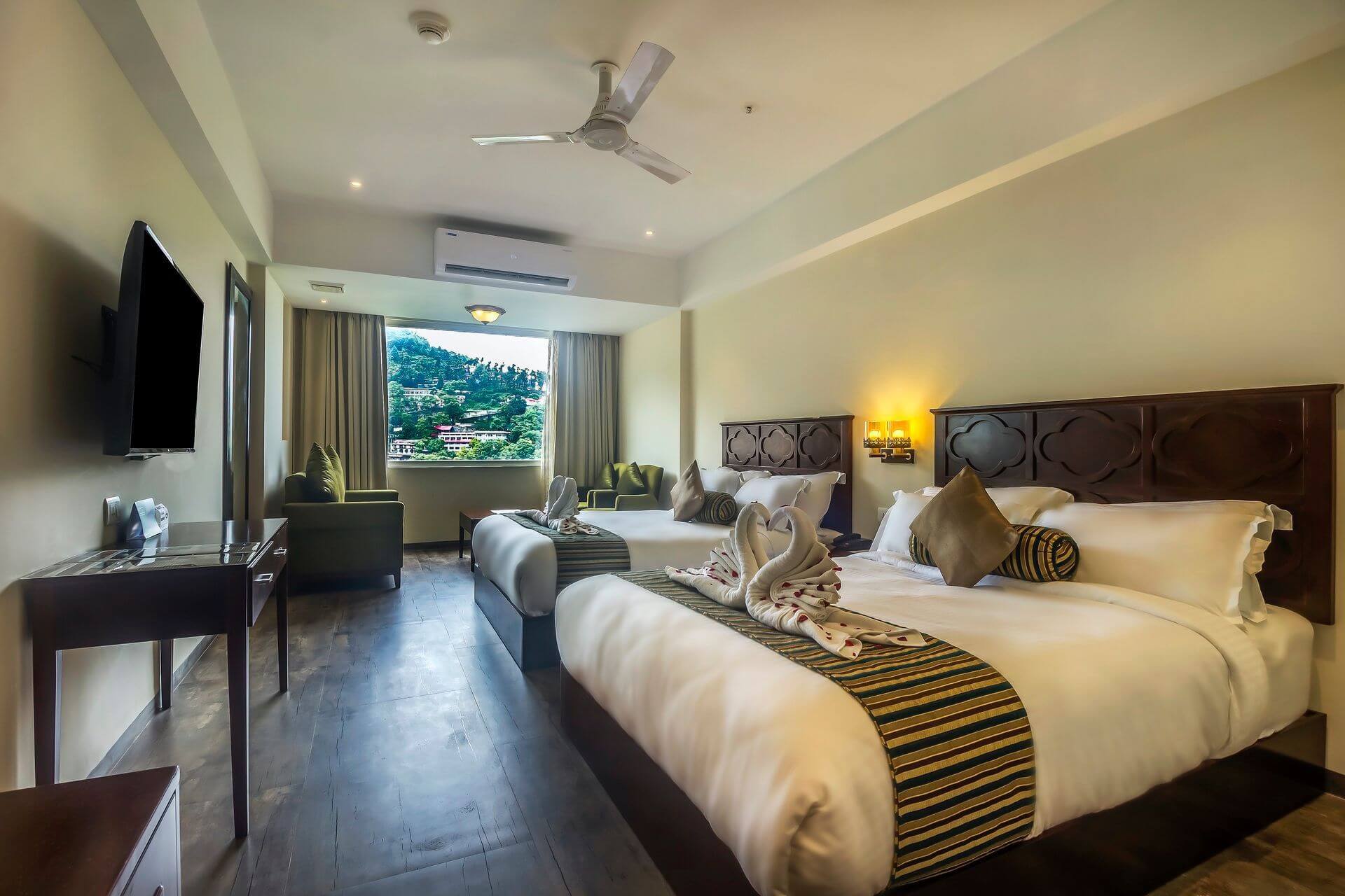 Luxury suite at EllBee Mussoorie Hills with panoramic Himalayan views